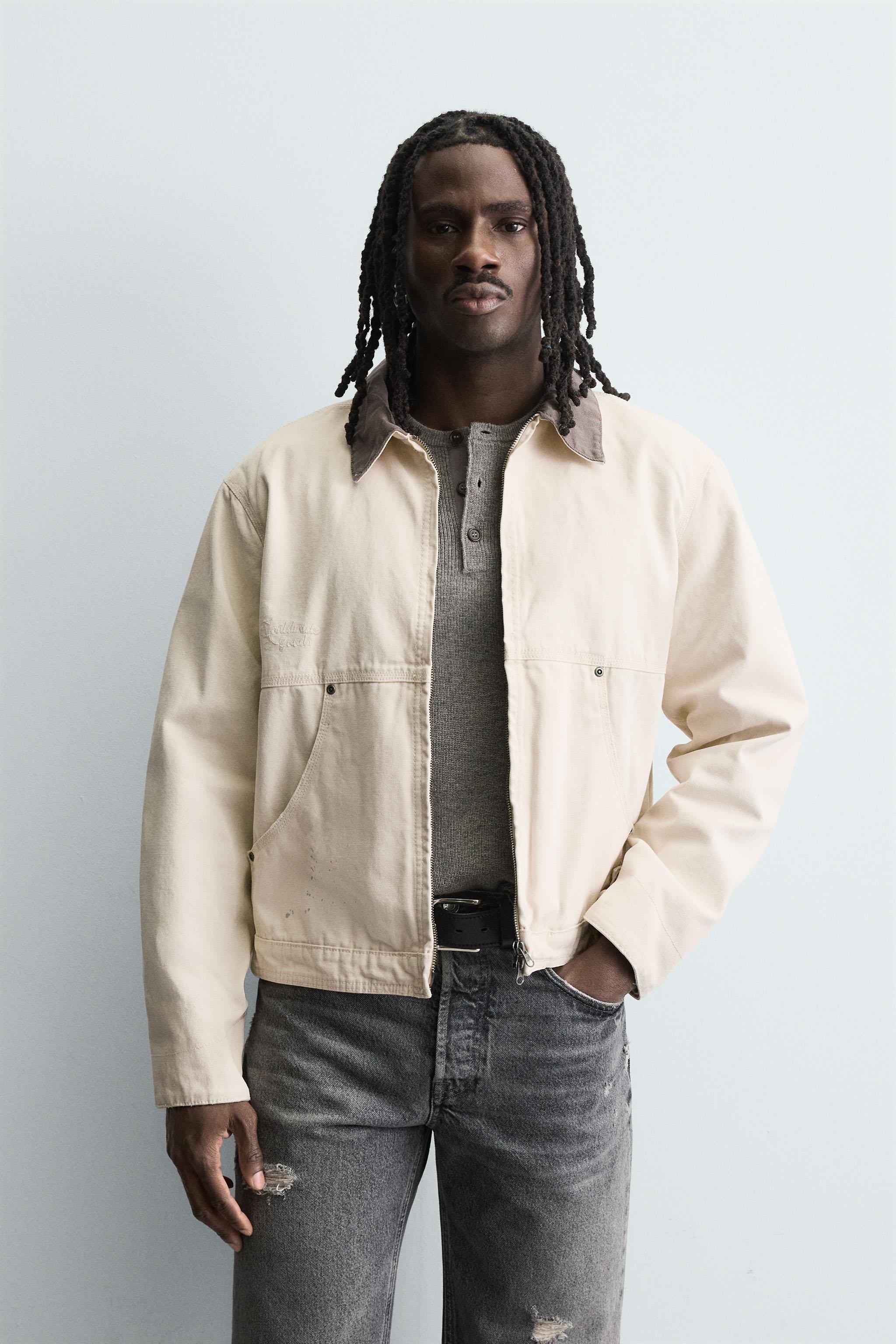 CONTRAST COLLAR JACKET